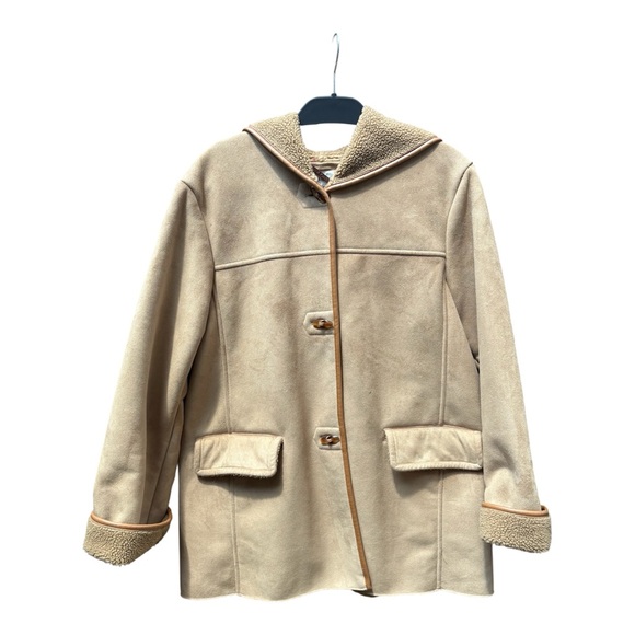 Shearling Hooded Coat - Picture 1 of 3